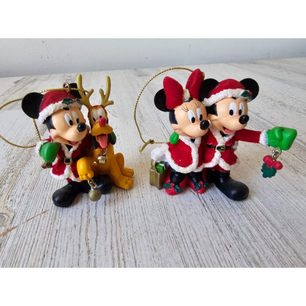 Mickey mouse mini Pluto ornament felt‎ sparkle glitter ornament Xmas tree set